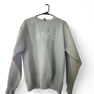San Francisco California Crewneck Sweatshirt - Sage Green